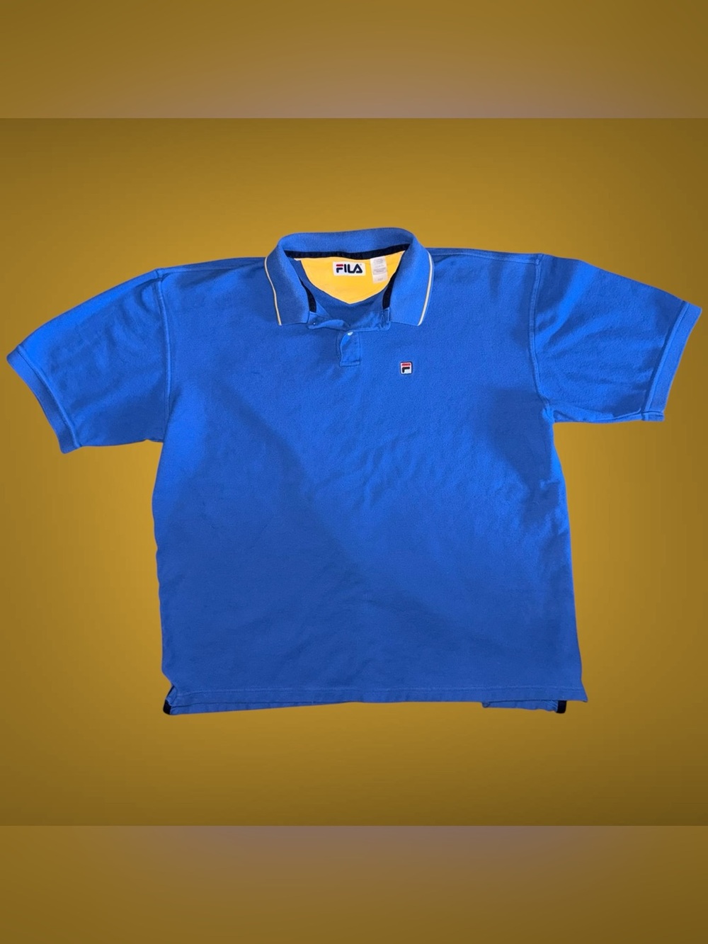 Vintage 90s Y2K Retro Fila Embroidered Logo Piqué Polo Shirt Size XXL